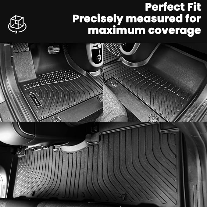 Auxko All Weather Floor Mats Cargo Mat Fit for Kia NIRO Hybrid 2026-2023 (Not for PHEV or EV) TPE Floor Liner Trunk Mat NIRO Accessories All Season Odorless Anti-Slip Black