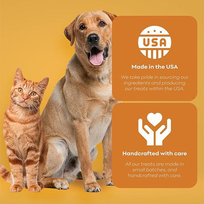 Skona PetFood Chicken Breast Jerky Dog & Cat Treats, Single-Ingredient, High Protein Training Snacks, Natural, Vitamin-Rich, USA Made, Supports Heart, Eye & Dental Health, Healthy & Tasty, 4oz