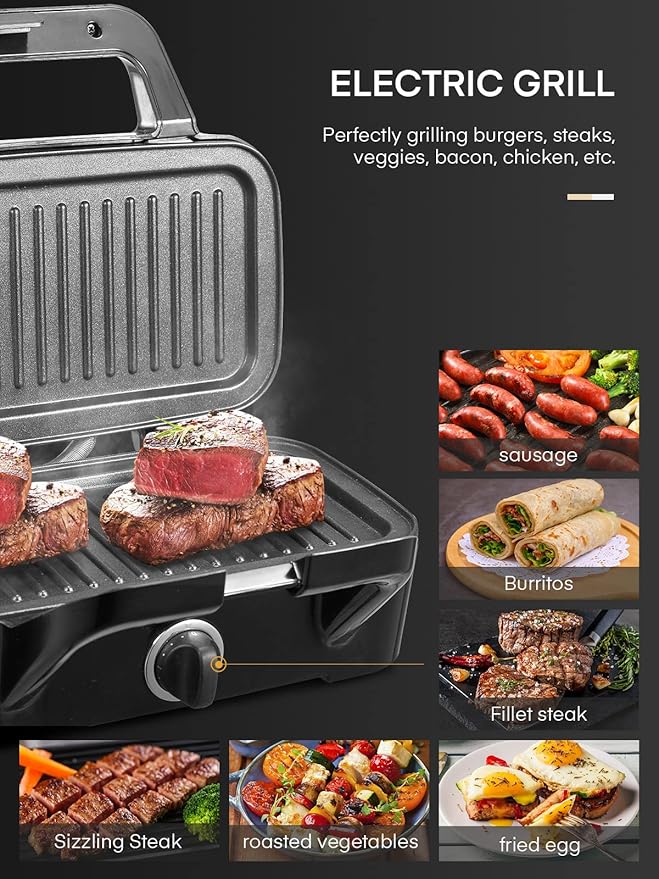 FOHERE Sandwich Maker 3 In 1 Waffle Maker