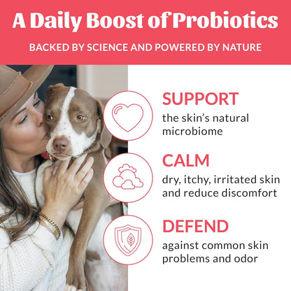 SKOUT'S HONOR Probiotic Pet Deodorizer Spray- Hydrating Daily-Use with Avocado Oil & Omega-3s, Microbiome Friendly Certiified, Paraben & Sulfate-Free, 97% Natural, 8oz, Sunkissed Coconut