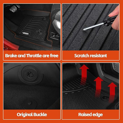 All Weather Floor Mats for 2011-2015 Kia Optima Floor Mats & Trunk Mat for Kia Optima Floor Liner Cargo Mats Odorless Accessories Anti-Slip Floor Liner