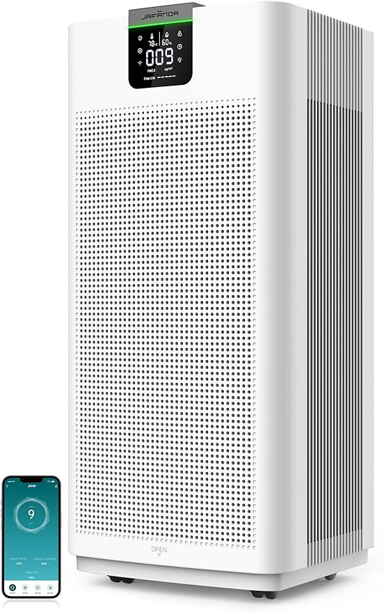 Jafända Air Purifiers for Home Office 4575 ft², APP & Alexa, Ture HEPA 13