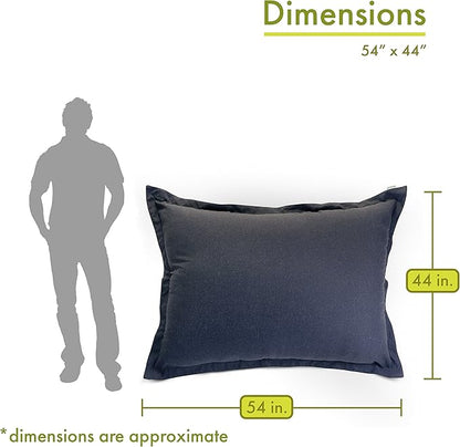 Majestic Home Goods Wales Floor Pillow, Navy
