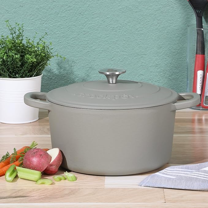 Crock-Pot Artisan 5-Quart Round Cast Iron Dutch Oven