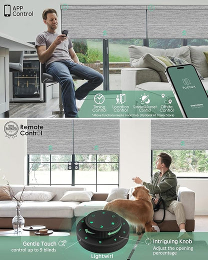 Yoolax Motorized Blinds with Remote, Smart Blinds
