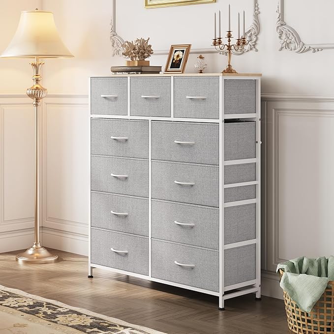 WLIVE Tall Dresser for Bedroom, Fabric Dressers Storage Tower, Dresser & Chest