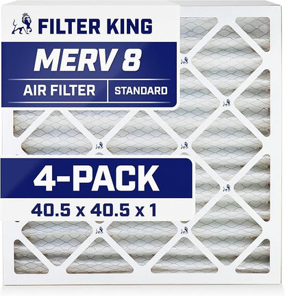 Filter King 40.5x40.5x1 Air Filter | 4-PACK | MERV 8 HVAC Pleated A/C Furnace