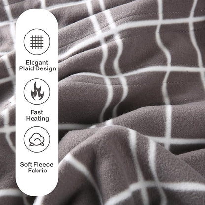 Electric Heated Blanket Queen Size 84"x90", Dual Controllers & Heating Zones