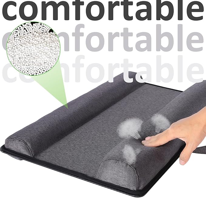 Extra Large Lap Laptop Desk- Home Office Portable LapDesk with Mouse Pad & Wrist Rest for Notebook/MacBook/Tablet, Sofa Bed Working, Writing, Drawing (Carbon Silver, Fit Up to 17-inch Laptops)
