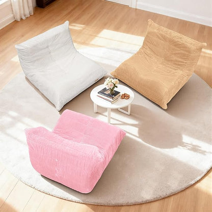 Bean Bag Chair,Giant Beanbag Chairs for Adults,Comfy Large Fireside Chair Lazy Sofa,Corduroy Bean Bag Lounger with Memory Foam Filled,Floor Sofa Couch for Home,Dorm,Living Room (Khaki)
