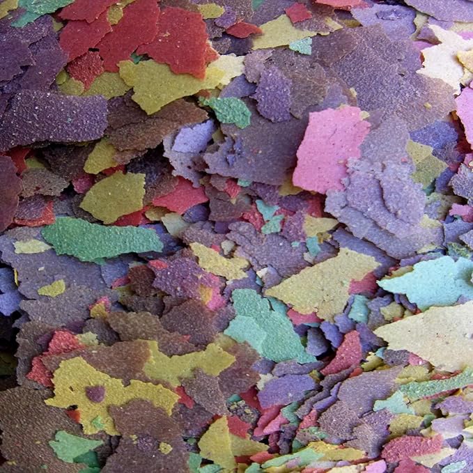 Aquatic Foods Inc. Flakes - 45% California Blackworm & Tropical Flake Mix for Discus, Cichlids, Tetras, Guppies, Live Bearers, Pond Fish, All Community Tropical Fish Premium AF Flakes - 1-lb