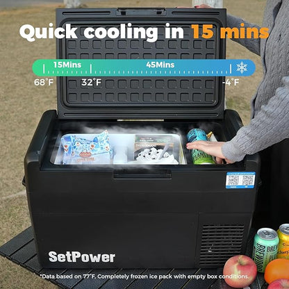 Setpower 12V Refrigerator 21 Quart Portable Freezer 50 Hours Keep Cool
