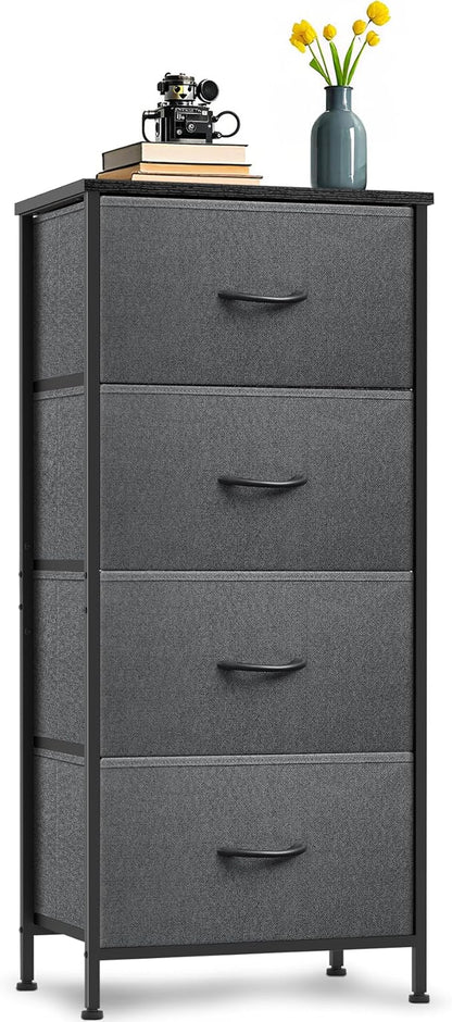 4 Fabric Drawer Dresser for Bedroom, Chest of Drawers