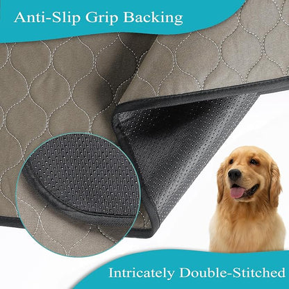 Bunlitent Extra Large Washable Pee Pads for Dogs, 82" x 102", Brown, 1 Pack | Reusable, Quick Dry, Anti-Slip, Waterproof, Whelping Pads, For Puppy, Senior Dog, Incontinence, For Dog Playpen, Crate, Car