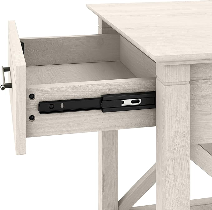 Bush Furniture Key West Coffee Table with Storage in Linen White Oak