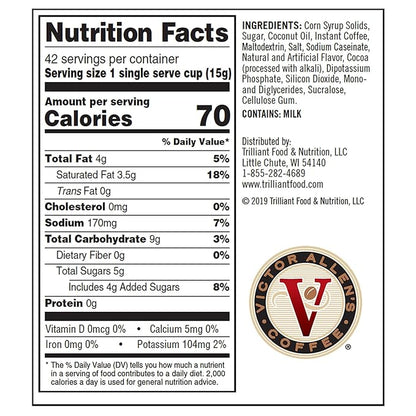 Victor Allen's Coffee French Vanilla Cappuccino, Single Serve Cappuccino Mix