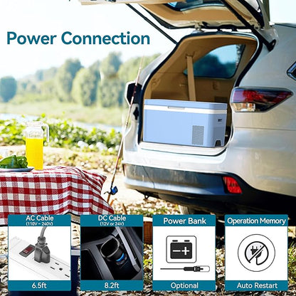 Dual Zone Car Fridge Portable 12 Volt Refrigerator 25 Quart 12V Freezer
