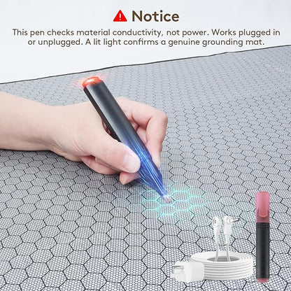 XKETA Graphene Grounding Mat for Bed: Indoor Earth Therapy for Better Sleep & Energy Boost – Conductive Sleep Pad with Grounded Benefits – Wellness Gift Kit for Women (Queen)