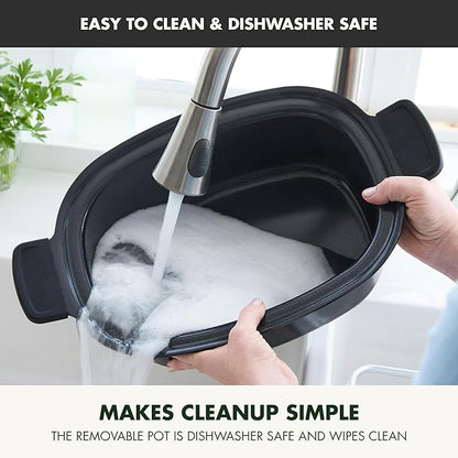 GreenPan Elite 8-in-1 Programmable 6QT Electric Slow Cooker, Dishwasher Safe