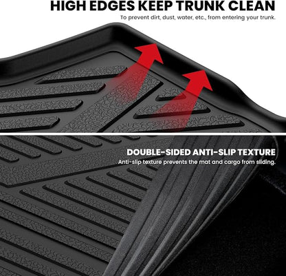 LASFIT Cargo Mat for Acura ILX 2013-2022 Sedan, Trunk Mat Cargo Liner with Raised Edges All Weather TPE Trunk Liner for Rear Cargo Area Protection, Black