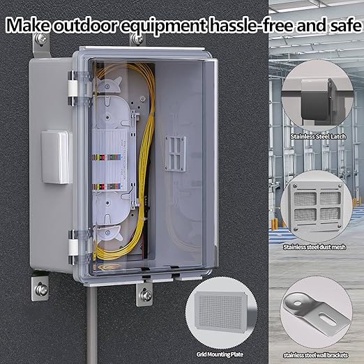 ABS Electrical Junction Box, Ventilated Design, Cable Grommets, IP65 Waterproof
