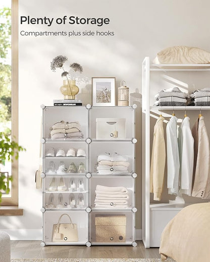 SONGMICS Shoe Rack Organizer, 8-Tier Shoe Storage Cabinet