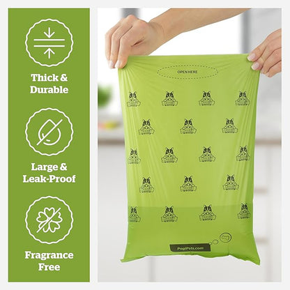 Pogi’s Dog Poop Bags – Leak-Proof & Extra Thick Pet Waste Bags (Unscented, 30 Rolls, 450-Count)