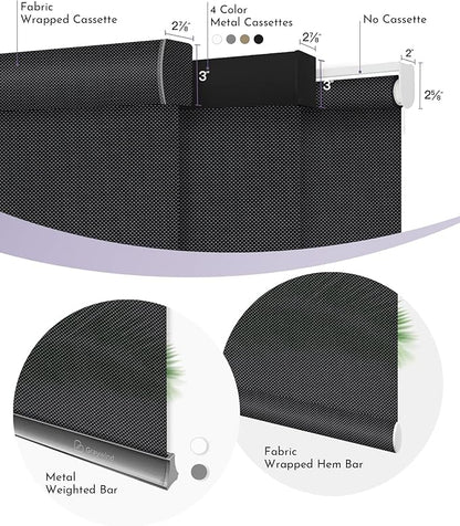 Graywind Motorized Solar Shades Light Filtering Mesh Shade Compatible