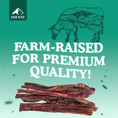 BARK'N BIG Steer Sticks for Dogs - Chew Stick for Dogs, Odor Free Pizzle Sticks, Bully Chews Made in USA & Sourced in The USA - 11-12 Inch - 10 Ct