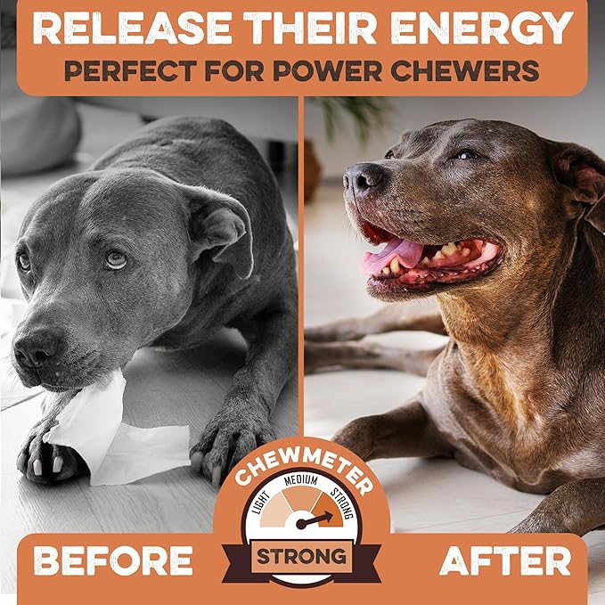 Premium Beef Cheek Rolls for Dogs 10-12" - (3-Pack) Long Lasting, Safe & Natural Rawhide Alternative Chews, Ideal for Large Dogs & Aggressive Chewers, Supports Dental Health & Digestion