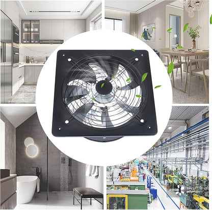 XUFOPLY 12 Inch Exhaust Fan, 110V 125W Wall Mounted Vent Fans 2800RPM Kitchen