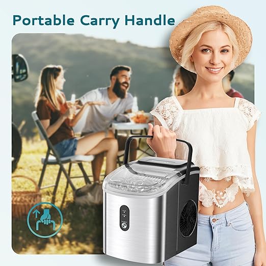 EUHOMY Countertop Ice Maker Machine