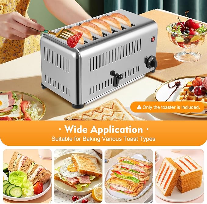 1680W Electric Toaster with 2 Modes & 1-5min Timer, Stainless Steel Bread