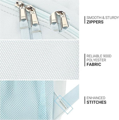 ZORFIN 26L Backpack for College, and Travel: Water Resistant Bookbag - Light Gray Blue