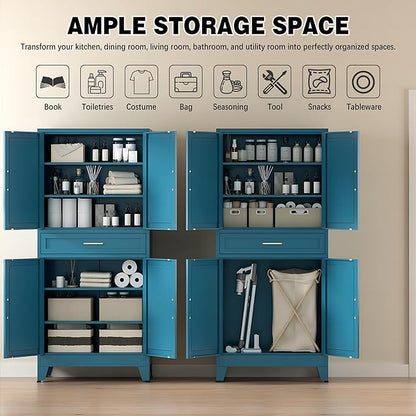 COFaR Farmhouse Storage Kitchen Pantry Cabinet