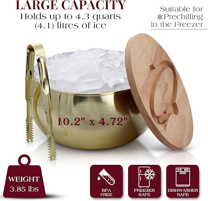 Gusto Nostro 4.1L Insulated Ice Bucket