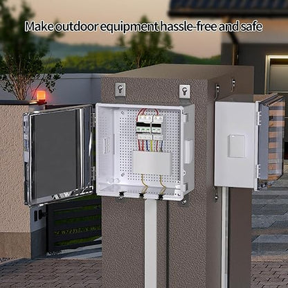 ABS Electrical Junction Box, Ventilated Design, Cable Grommets, IP65 Waterproof