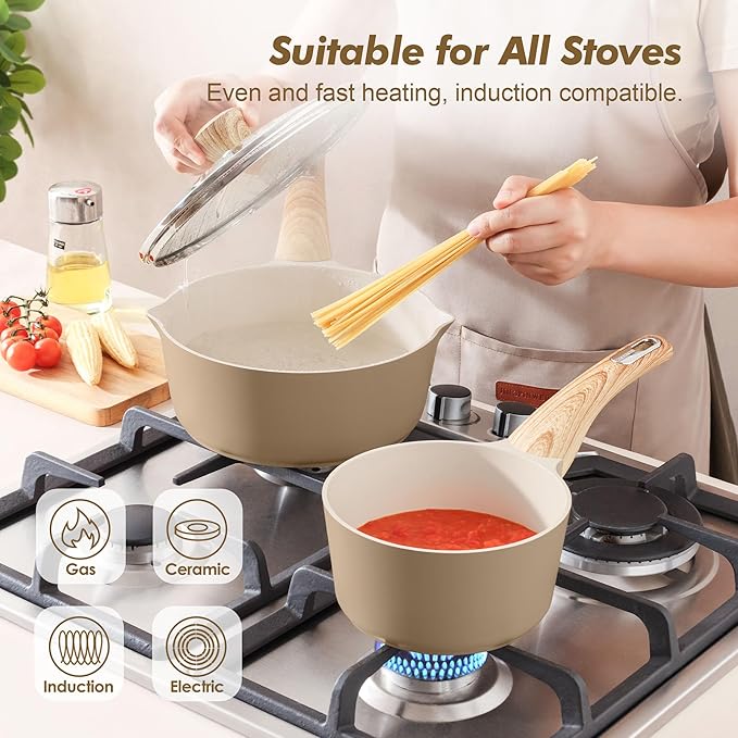 SENSARTE Ceramic Nonstick Sauce Pan