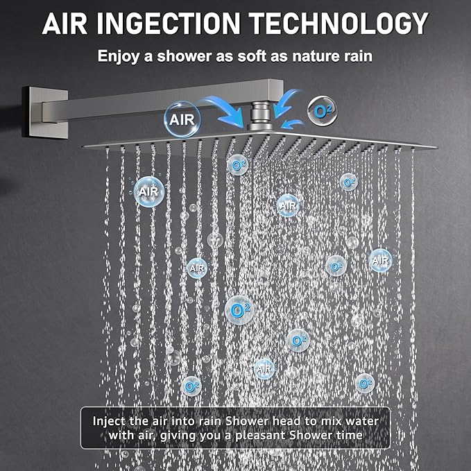 Iriber 12-Inch Rainfall Shower System