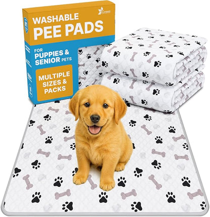 Washable Pee Pads for Dogs - Waterproof Reusable Puppy Pads with Anti-Slip Backing, Pet Training Pad for Puppy Playpen, Crate, Whelping Box, Potty Training (Pack of 2 - 41x41)
