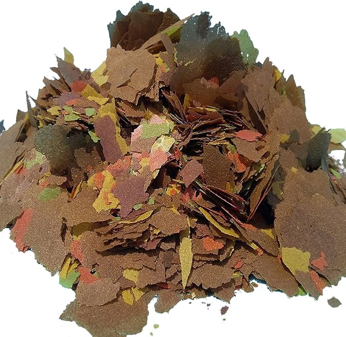 Aquatic Foods Inc. Flakes - 45% California Blackworm & Tropical Flake Mix for Discus, Cichlids, Tetras, Guppies, Live Bearers, Pond Fish, All Community Tropical Fish Premium AF Flakes - 1-lb