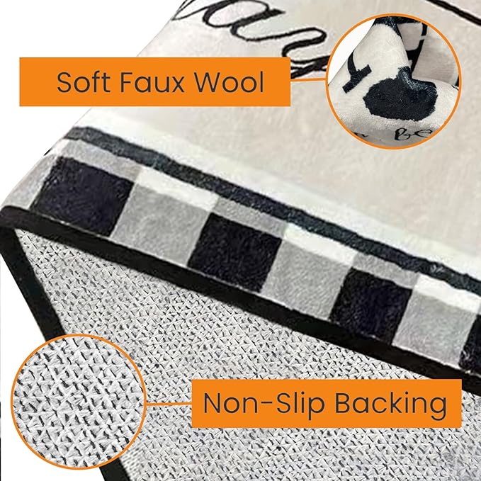 Farmhouse Laundry Room Rug Runner 24"X72" Kitchen Mat Washable Entryway Rugs Soft Non Slip Laundry Carpets Comfort Standing Desk Mats,Carpet for Sink,Office,Laundry Room Decor Accessories