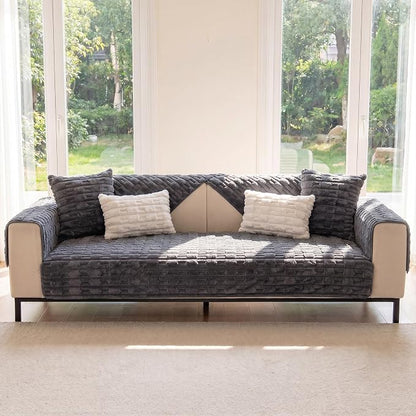 FUANGUI Waterproof Couch Cover for Dogs, Washable Pet Couch Covers for Sofa | Soft Cat Dog Bed Cover Non-Slip Couch Covers for 3 or Small 4 Seat Cushion Couch Sofa Pet Friendly