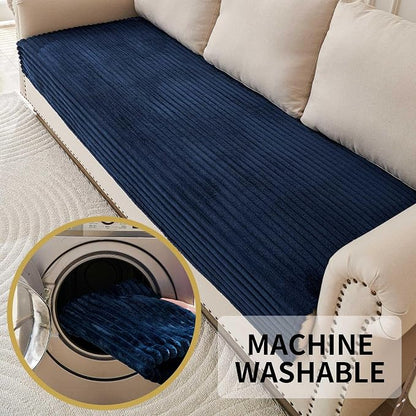 HAOMAIJIA Waterproof Couch Cover for Dogs Washable,Faux Fur Pet Couch Covers for Sofa,Soft Dog Bed Cover Non-Slip Couch Covers for 3 Cushion Couch Sofa Pet Friendly (Navy Blue, 35" x 74" 1 Pack)