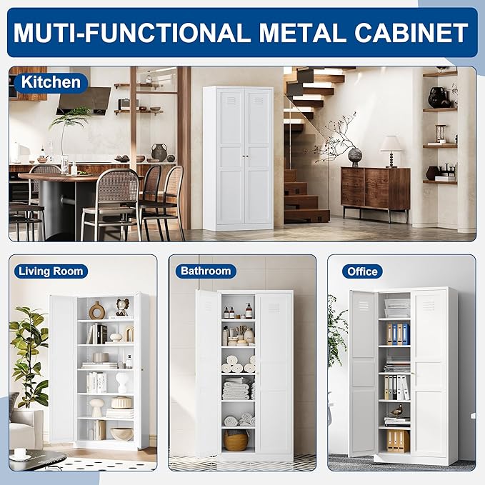 Metal Storage Cabinet-71” Tall Steel File Cabinets
