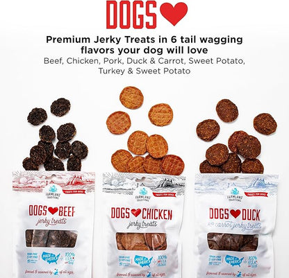 Farmland Traditions Dogs Love Chicken Jerky Dog Treats with Only 3 Ingredients and No Fillers, 1 Pound Bag