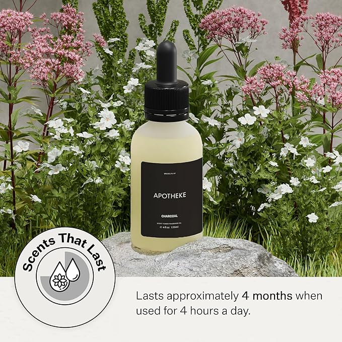 Apotheke Scent Tower Aromatherapy Diffuser Fragrance Refill, Charcoal