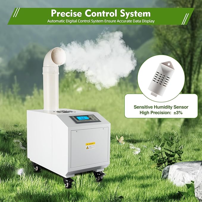 Humidifier Large Room, 10L 6.6Lbs/H Industrial Ultrasonic Mist Maker