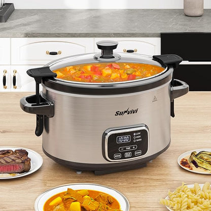 Sunvivi 4QT Programmable Slow Cooker
