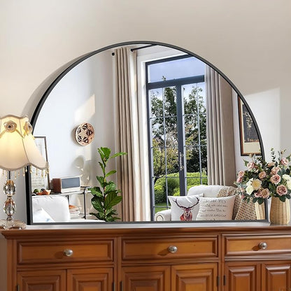 CIRCUMI Arched Wall Mirror, Metal Frame, Large Size